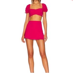More to Come (Revolve) Hot Pink Two Piece Set